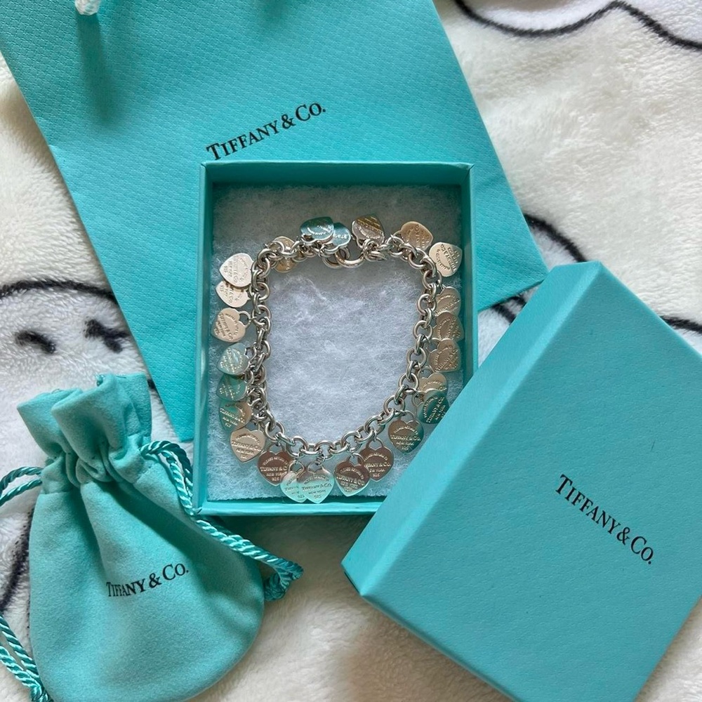 tiffany and co multi heart tag bracelet